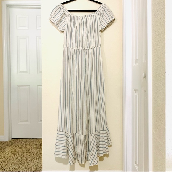NWT INDULGE stripes maxi flowy dress women size L - Picture 6 of 9